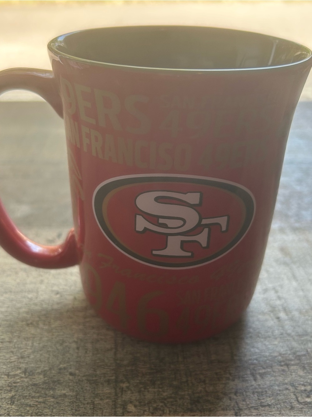San Francisco 49ers Red Ceramic Mug with Team Crest